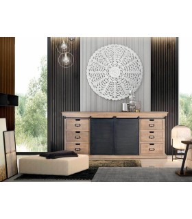 APARADOR MANHATTAN 2 MADERA Y METAL MDMHOGAR