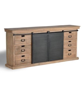 APARADOR MANHATTAN 2 MADERA Y METAL MDMHOGAR