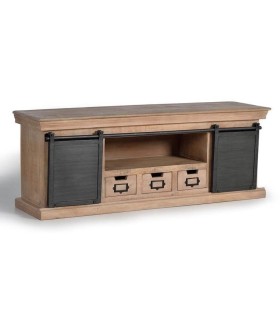 MUEBLE DE TV MANHATTAN MADERA Y METAL MDMHOGAR