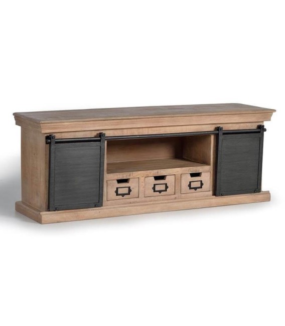 MUEBLE DE TV MANHATTAN MADERA Y METAL MDMHOGAR