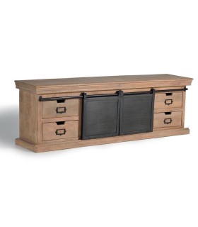 MUEBLE DE TV MANHATTAN 2 MADERA Y METAL MDMHOGAR