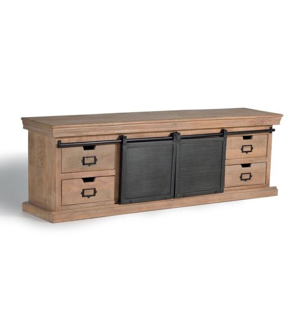 MUEBLE DE TV MANHATTAN 2 MADERA Y METAL MDMHOGAR