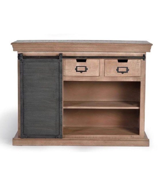 TAQUILLÓN AZTECA 2 MADERA Y METAL MDMHOGAR