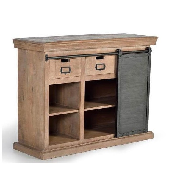 TAQUILLÓN AZTECA 2 MADERA Y METAL MDMHOGAR