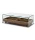 MESA DE CENTRO CUNIL CRISTAL Y MADERA MDF 