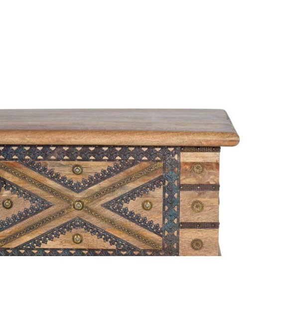 BAÚL RAINIERO MADERA Y METAL 