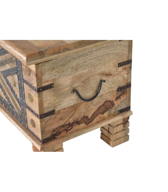 BAÚL RAINIERO MADERA Y METAL 