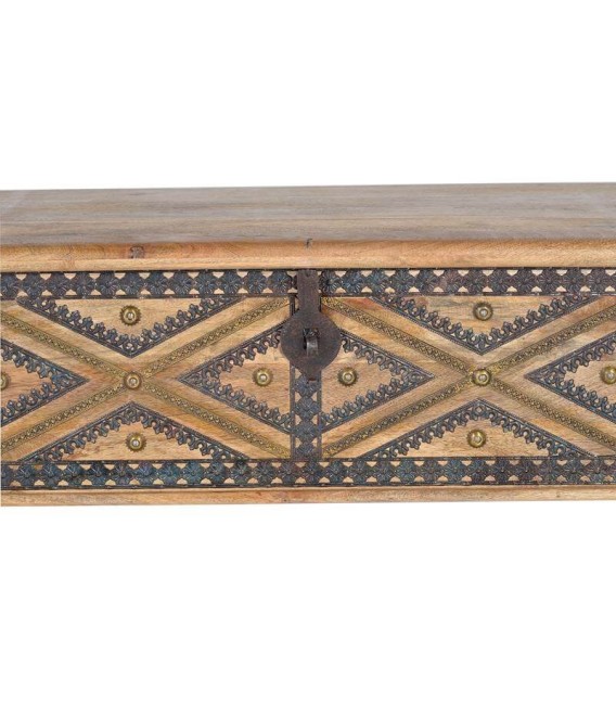 BAÚL RAINIERO MADERA Y METAL 