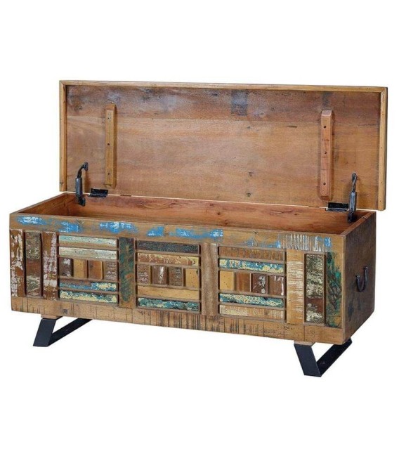 BAÚL MARES MADERA Y METAL 