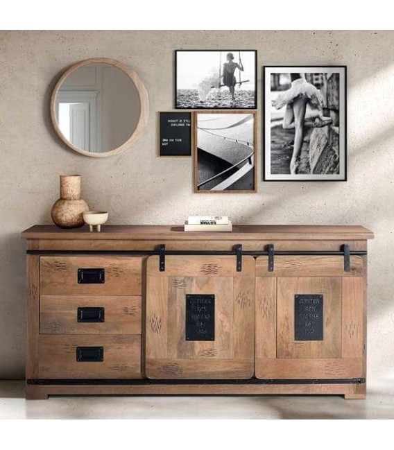 APARADOR CHICAGO MADERA Y METAL MDMHOGAR