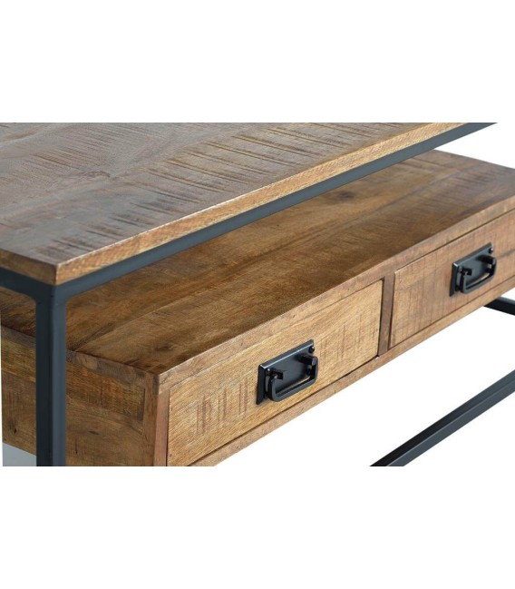 MESA DE CENTRO CHICAGO MADERA Y METAL