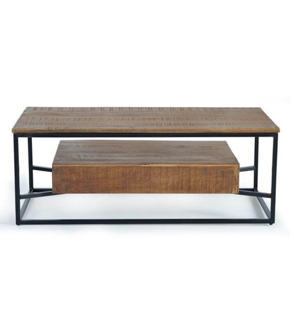 MESA DE CENTRO CHICAGO MADERA Y METAL