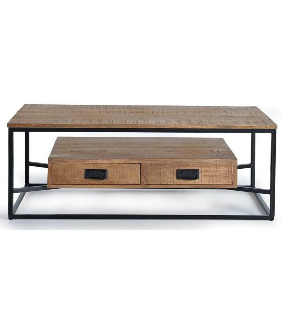 MESA DE CENTRO CHICAGO MADERA Y METAL