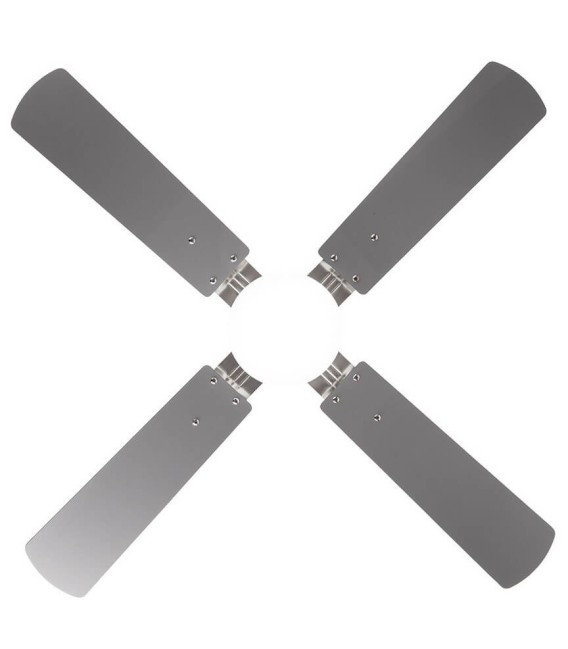 VENTILADOR DC HUPE METAL Y MADERA PLATA Y HAYA