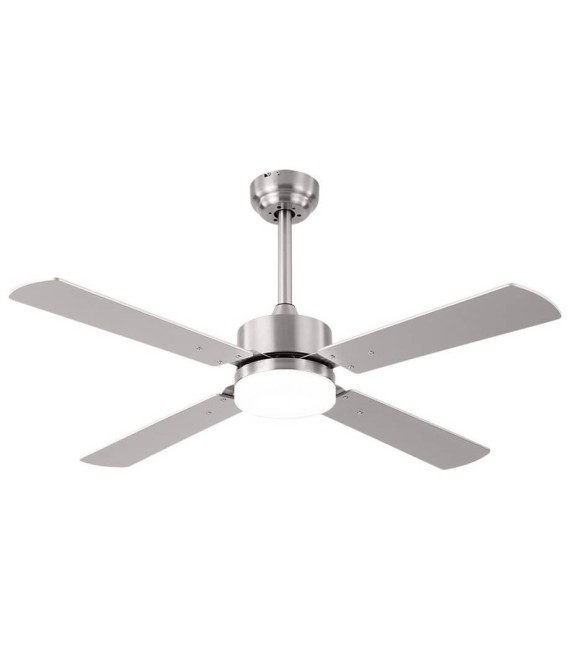 VENTILADOR DC HUPE METAL Y MADERA PLATA Y HAYA