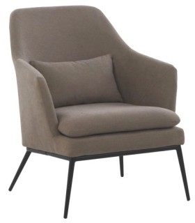 SILLÓN ORLY TAUPE TEXTIY Y METAL 