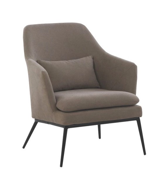 SILLÓN ORLY TAUPE TEXTIY Y METAL 