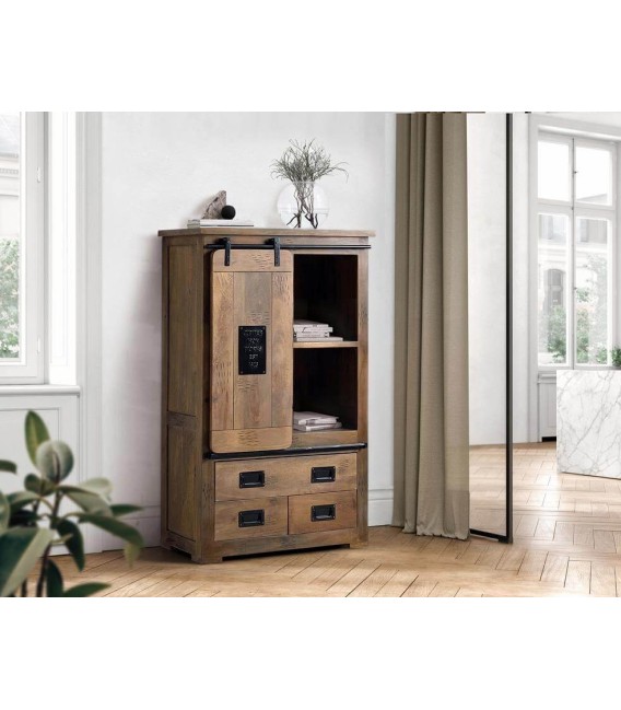 ARMARIO ALACENA CHICAGO 1 MADERA Y METAL