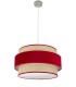 LÁMPARA DE TECHO REYES ROJA 50 Ø ARPILLERA Y TEXTIL 