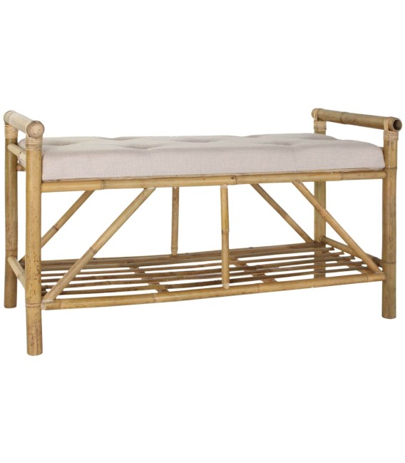 BANCO PIE DE CAMA CATAI BAMBÚ Y TEXTIL 
