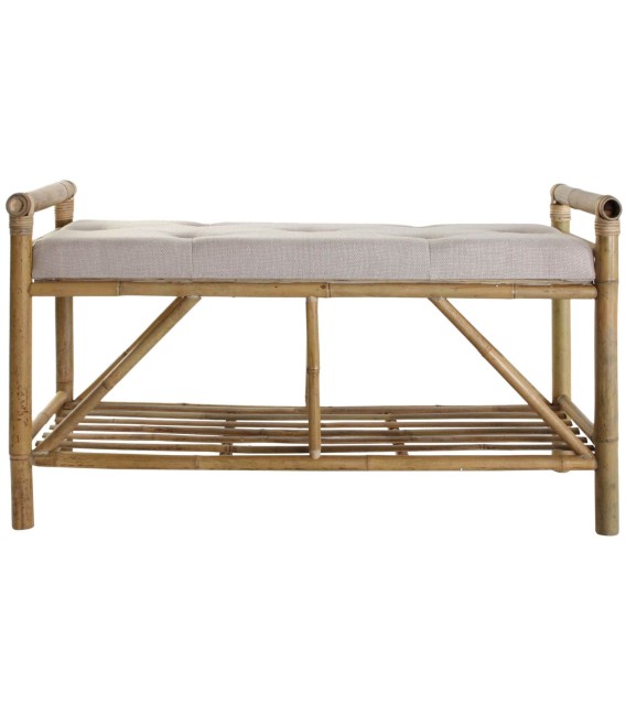 BANCO PIE DE CAMA CATAI BAMBÚ Y TEXTIL 