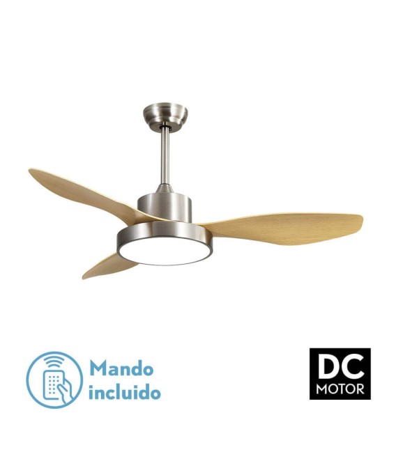 VENTILADOR DC HAYATE ABS Y METAL NÍQUEL