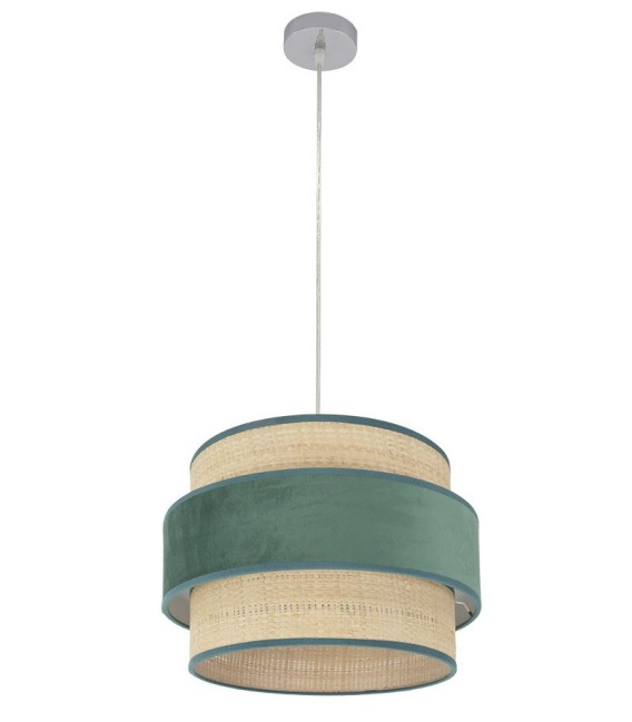LÁMPARA DE TECHO REYES VERDE 40 Ø ARPILLERA Y TEXTIL