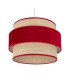 LÁMPARA DE TECHO REYES ROJA 40 Ø ARPILLERA Y TEXTIL