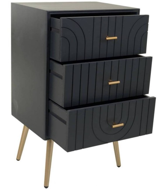 MESITA DE NOCHE NEO MADERA Y METAL 