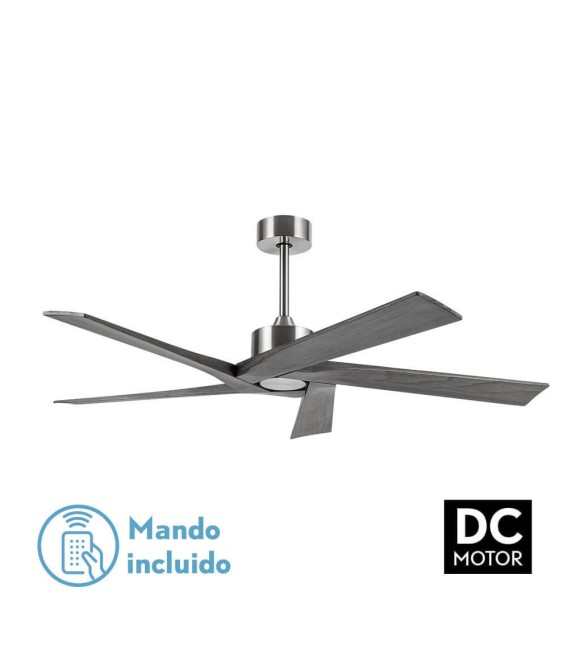 VENTILADOR DC NADIR MADERA Y METAL GRIS