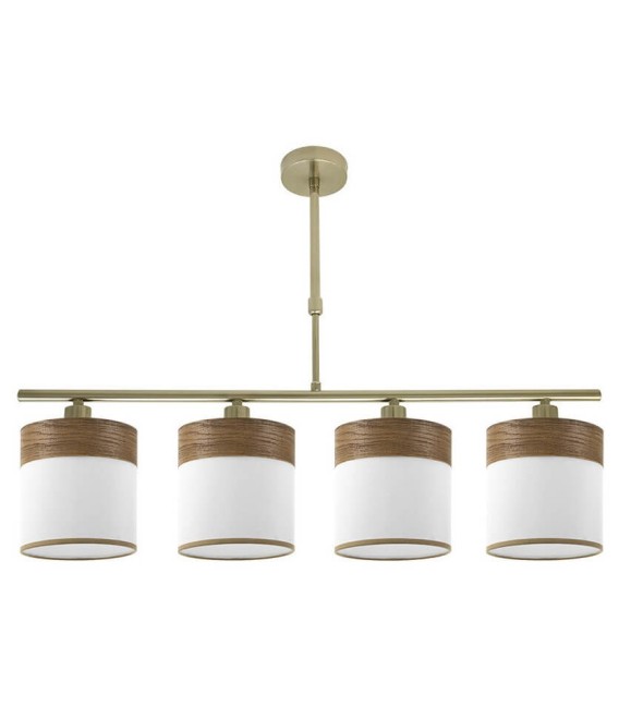 LÁMPARA DE TECHO CLOE METAL Y TEXTIL NOGAL MDMHOGAR