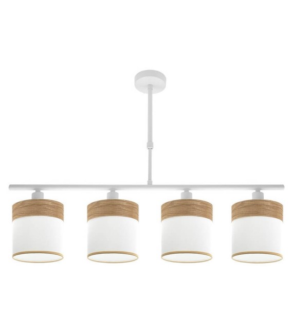 LÁMPARA DE TECHO CLOE METAL Y TEXTIL ROBLE