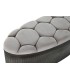 BANCO PIE DE CAMA VIENA GRIS OVALADO METAL Y TEXTIL