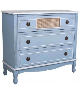 CÓMODA ATENEA MADERA Y RATÁN MDMHOGAR