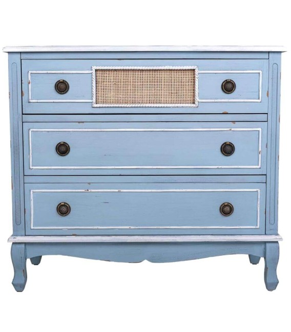 CÓMODA ATENEA MADERA Y RATÁN MDMHOGAR