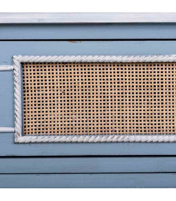 CÓMODA ATENEA MADERA Y RATÁN MDMHOGAR