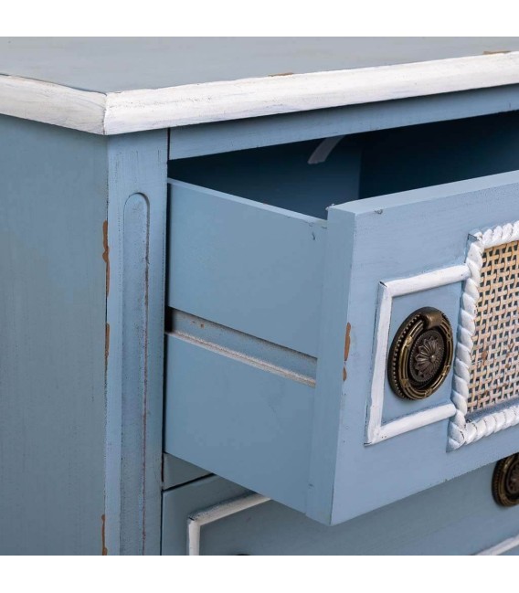 MESITA DE NCOHE ATENEA MADERA Y RATÁN MDMHOGAR