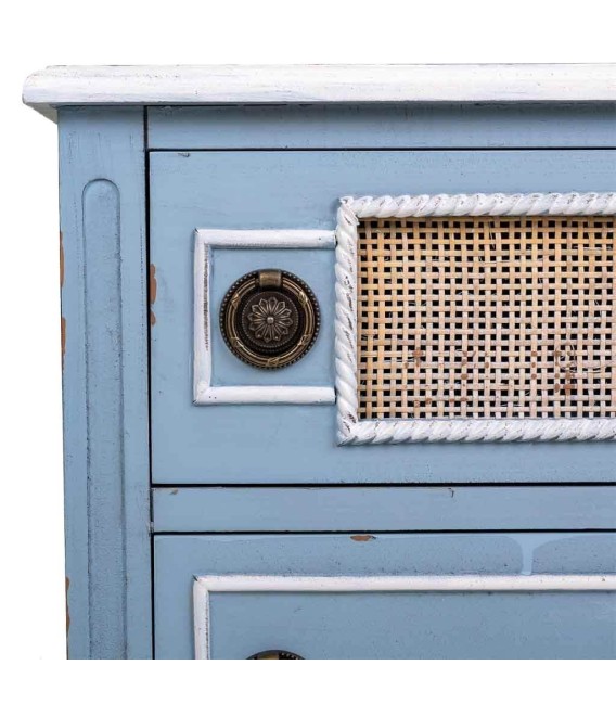 MESITA DE NCOHE ATENEA MADERA Y RATÁN MDMHOGAR