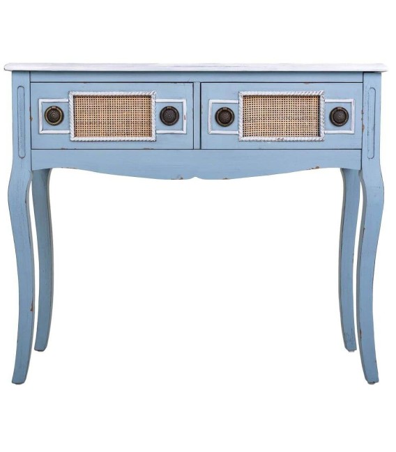 CONSOLA ATENEA MADERA Y RATÁN MDMHOGAR