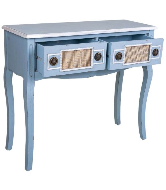 CONSOLA ATENEA MADERA Y RATÁN MDMHOGAR