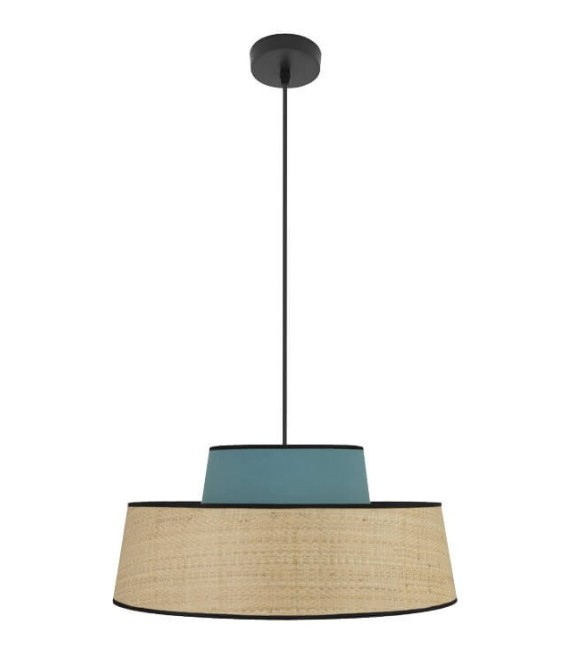 LÁMPARA DE TECHO JIA 40 Ø AZUL TEXTIL 