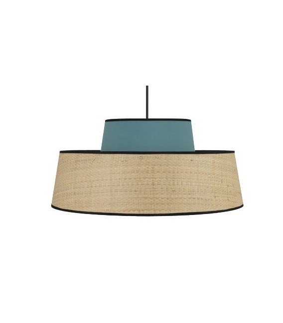 LÁMPARA DE TECHO JIA 40 Ø AZUL TEXTIL 