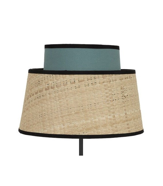 LÁMPARA DE SOBREMESA JIA 20 Ø AZUL Y TEXTIL 