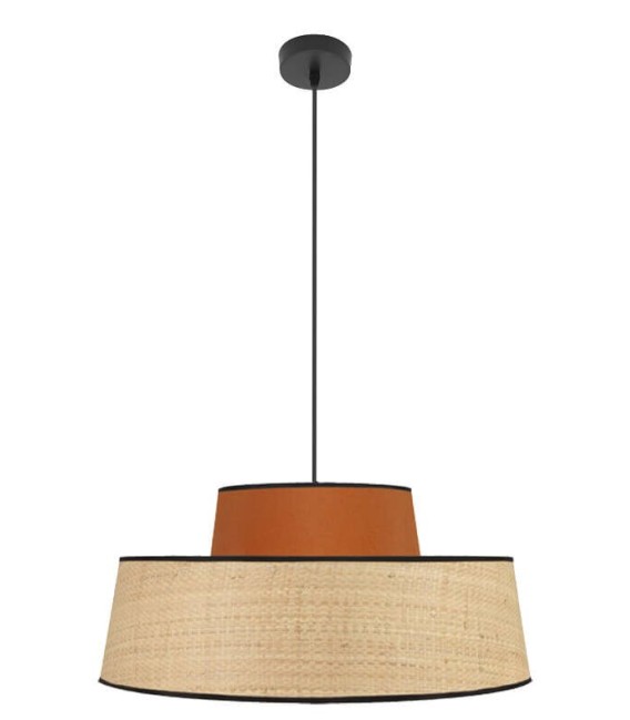 LÁMPARA DE TECHO JIA 50 Ø CALABAZA TEXTIL MDMHOGAR