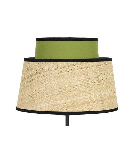 LÁMPARA DE SOBREMESA JIA 20 Ø VERDE TEXTIL MDMHOGAR