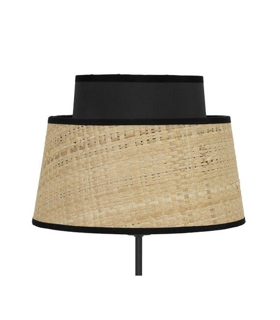 LÁMPARA DE SOBREMESA JIA 20 Ø NEGRA TEXTIL MDMHOGAR