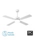 VENTILADOR DC HUPE METAL Y MADERA BLANCO