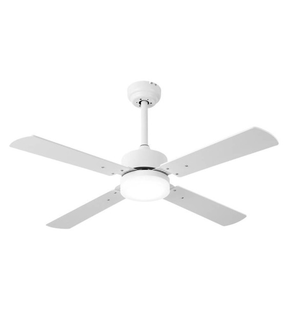 VENTILADOR DC HUPE METAL Y MADERA BLANCO