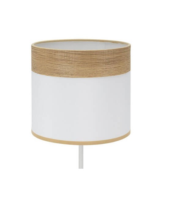 LÁMPARA DE SOBREMESA CLOE METAL Y TEXTIL ROBLE