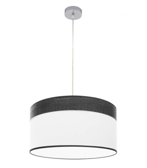 LÁMPARA DE TECHO CLOE 50 Ø METAL Y TEXTIL ROBLE NEGRO MDMHOGAR